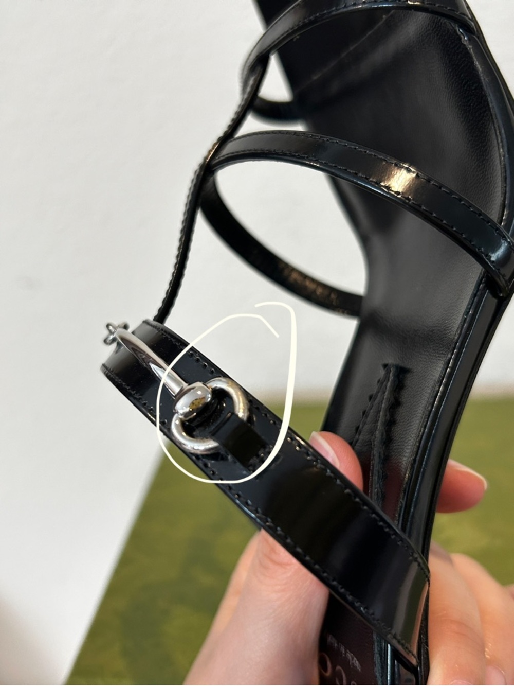 NIB Gucci Women Horsebit 75mm Sandals Black, Size 37, Retail $920 - Picture 9 of 9
